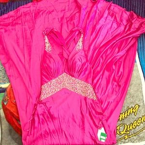 NWT Gorgeous Pink Formal Gown With Sequin Details